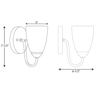 Progress Lighting - P2706-09 - One Light Bath - Gather - Brushed Nickel