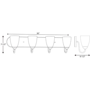 Progress Lighting - P2709-09 - Four Light Bath - Gather - Brushed Nickel