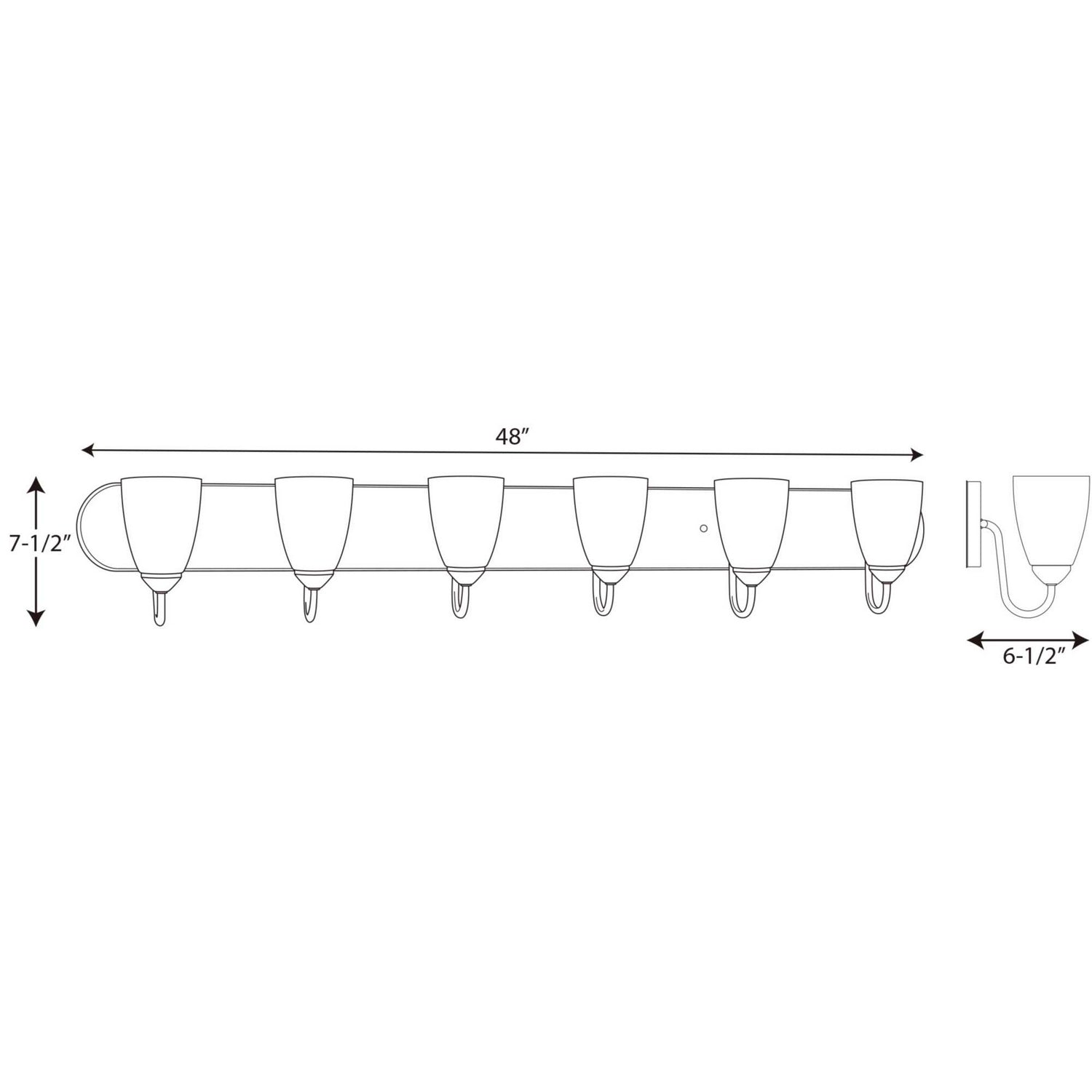 Progress Lighting - P2714-09 - Six Light Bath - Gather - Brushed Nickel