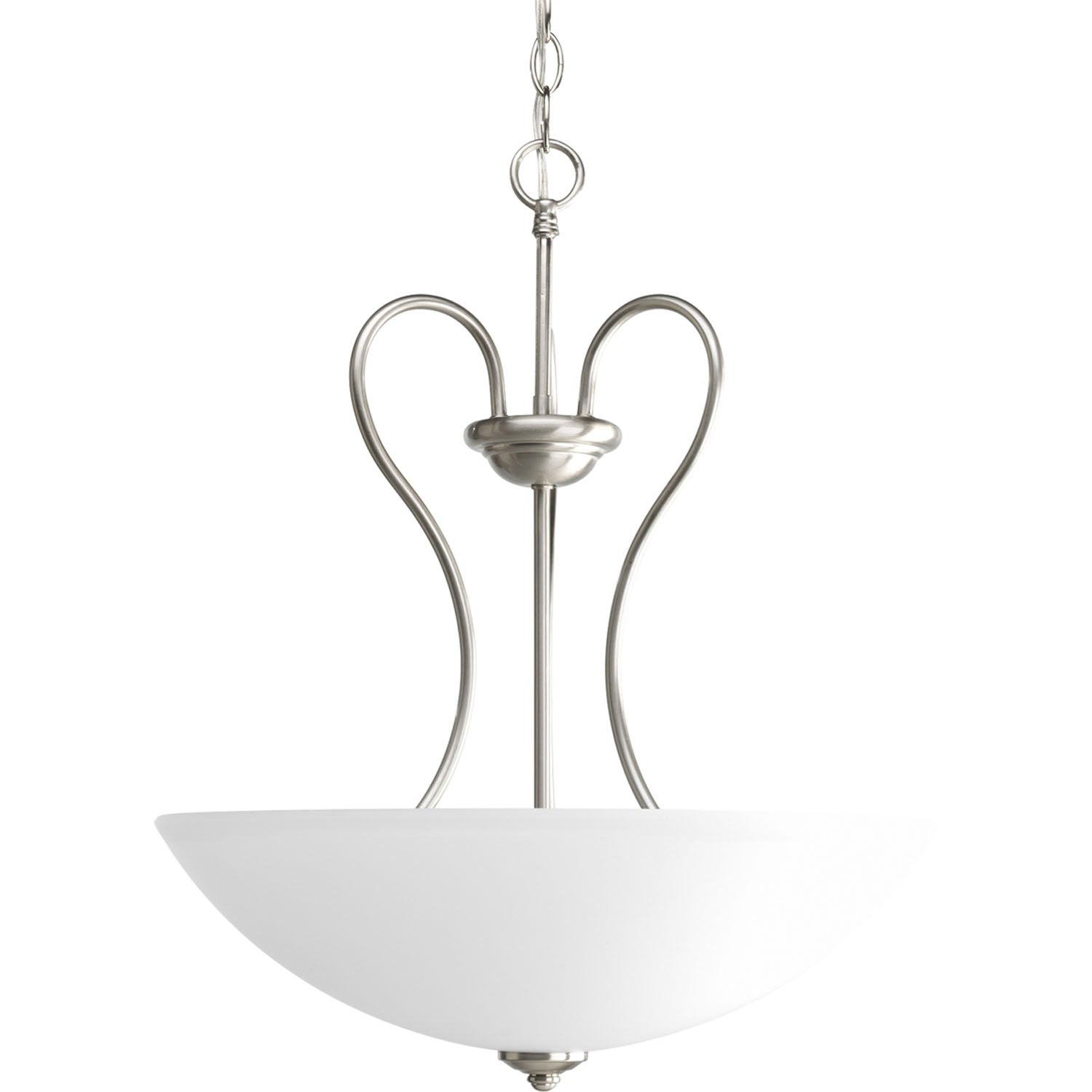 Progress Lighting - P3955-09 - Three Light Pendant - Heart - Brushed Nickel