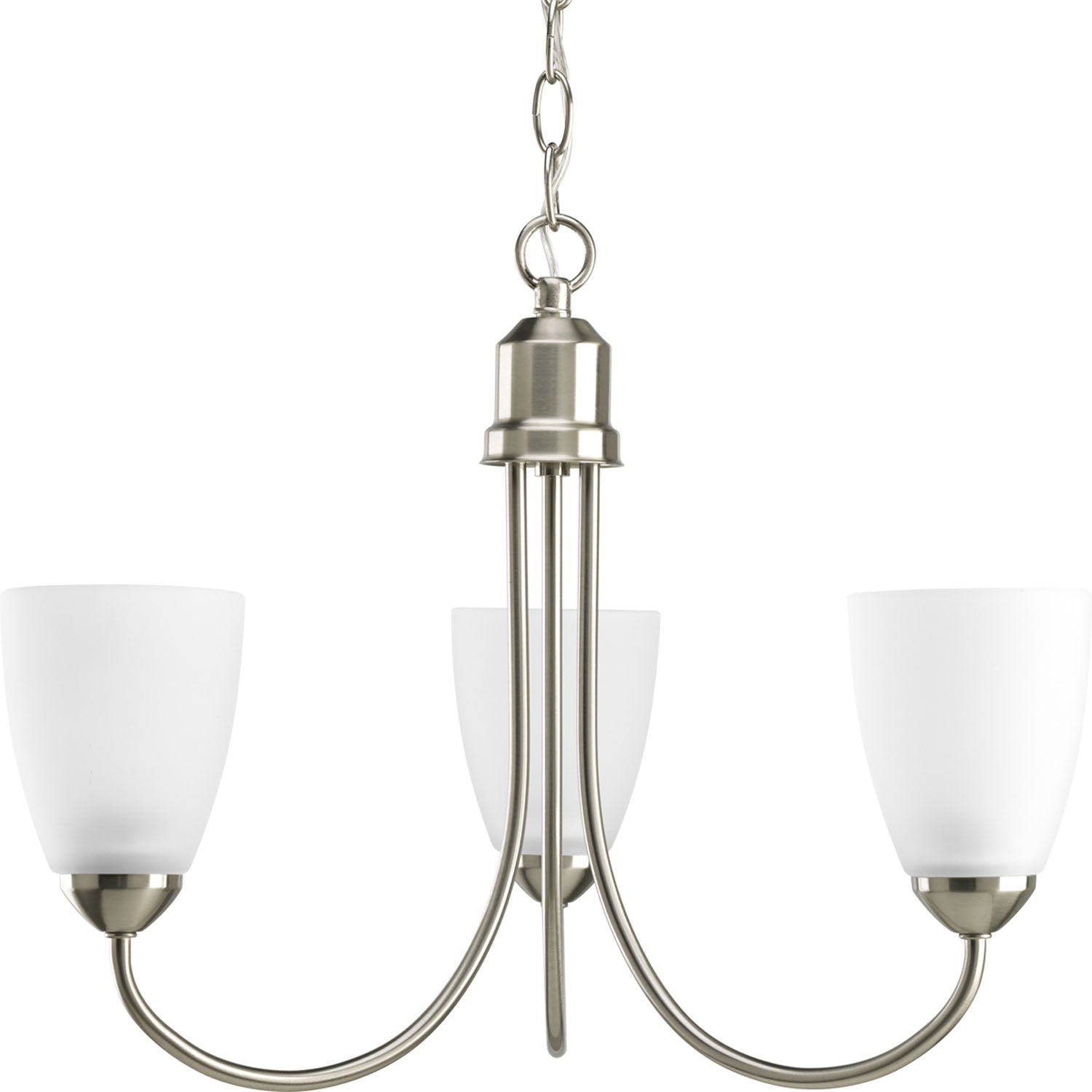 Progress Lighting - P4440-09 - Three Light Chandelier - Gather - Brushed Nickel