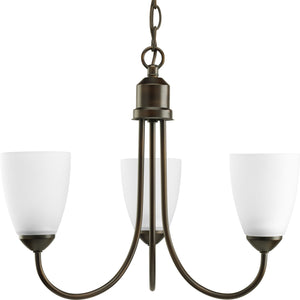 Progress Lighting - P4440-20 - Three Light Chandelier - Gather - Antique Bronze