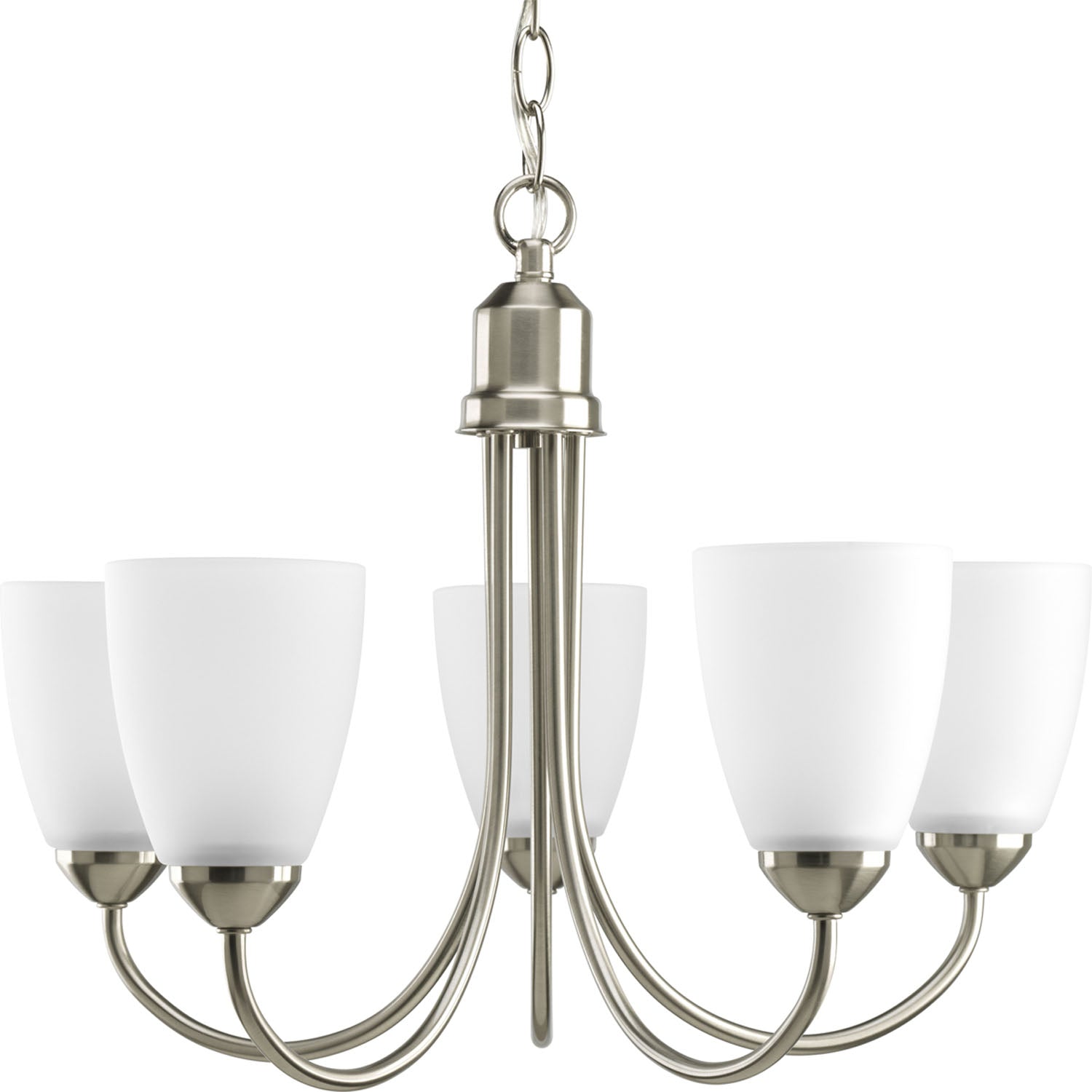 Progress Lighting - P4441-09 - Five Light Chandelier - Gather - Brushed Nickel