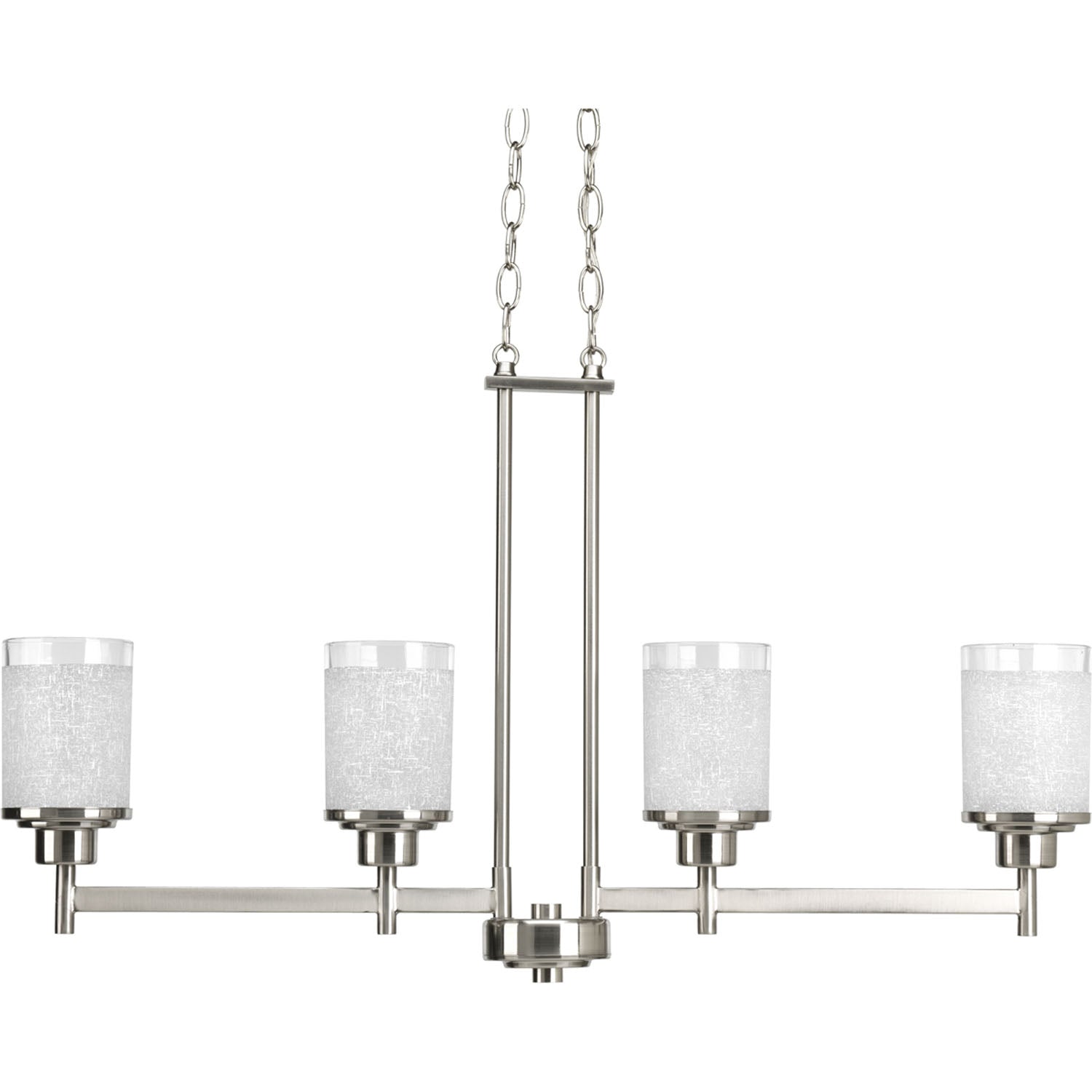 Progress Lighting - P4619-09 - Four Light Linear Chandelier - Alexa - Brushed Nickel