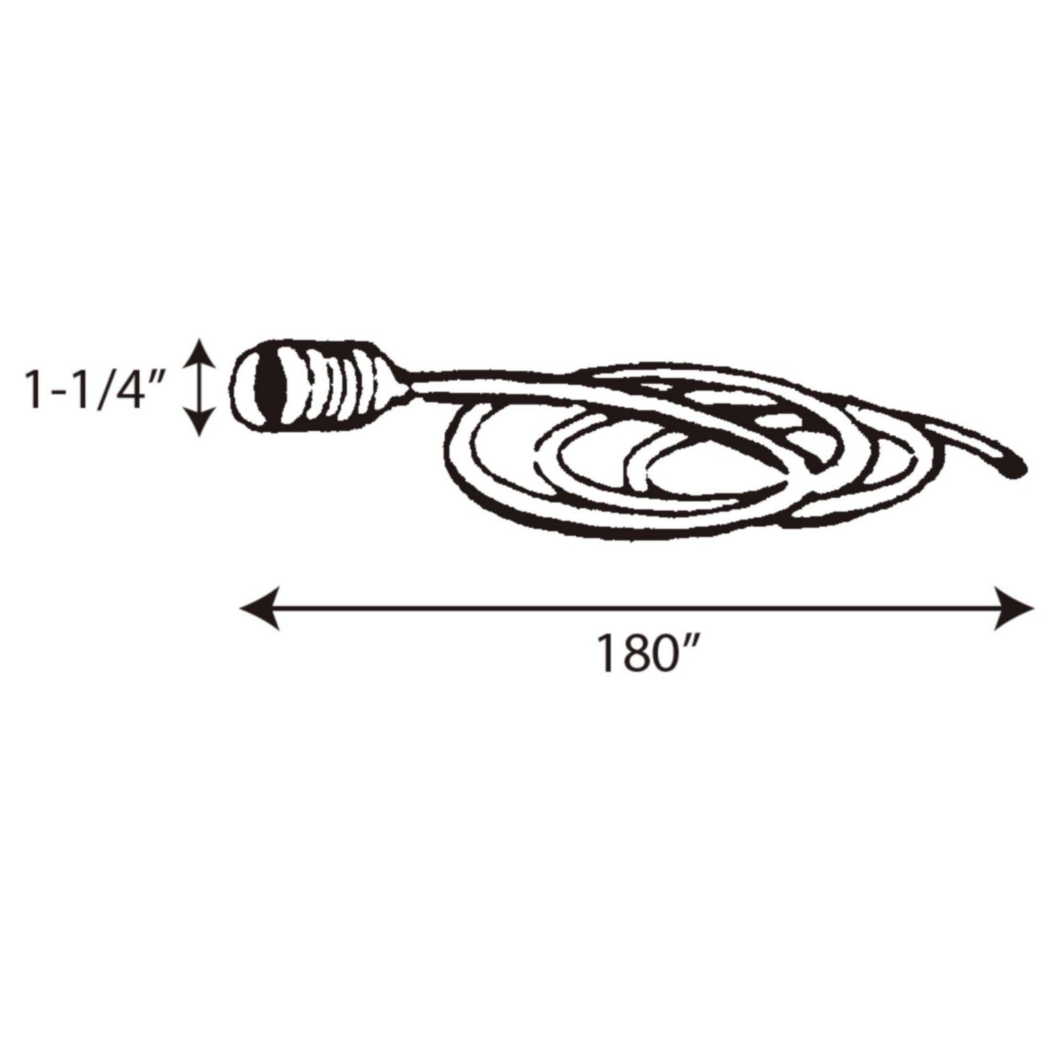 Progress Lighting - P8625-30 - Cord Extender - Accessory Cord/Socket - White