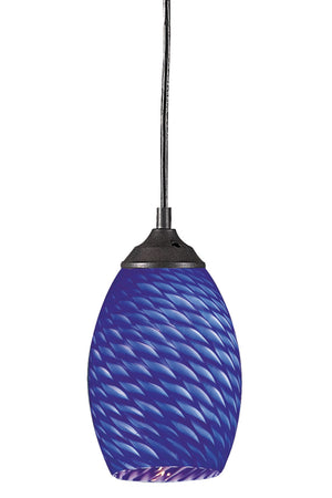 Z-Lite - 131-BLUE - One Light Pendant - Jazz - Sand Black