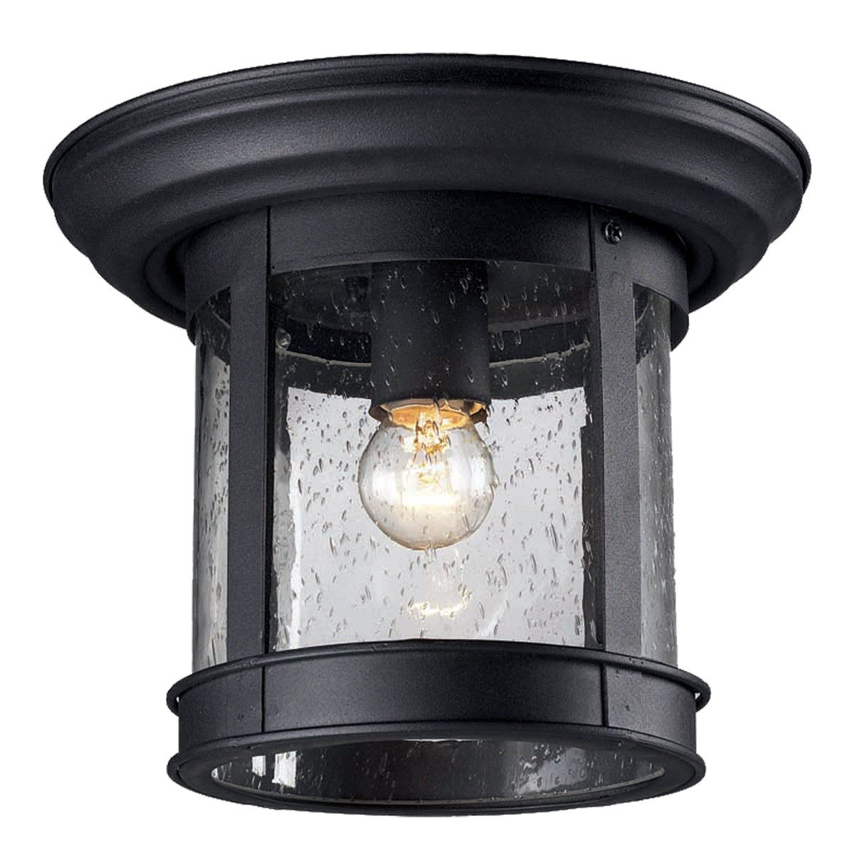 Z-Lite - 515F-BK - One Light Outdoor Flush Mount - Outdoor Flush Mount - Black