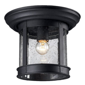 Z-Lite - 515F-BK - One Light Outdoor Flush Mount - Outdoor Flush Mount - Black