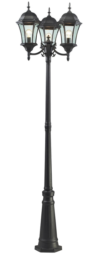 Z-Lite - 522MP3-BK - Three Light Outdoor Post Mounted Fixture - Wakefield - Black