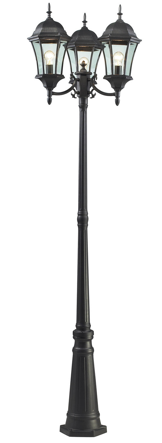 Z-Lite - 522MP3-BK - Three Light Outdoor Post Mounted Fixture - Wakefield - Black