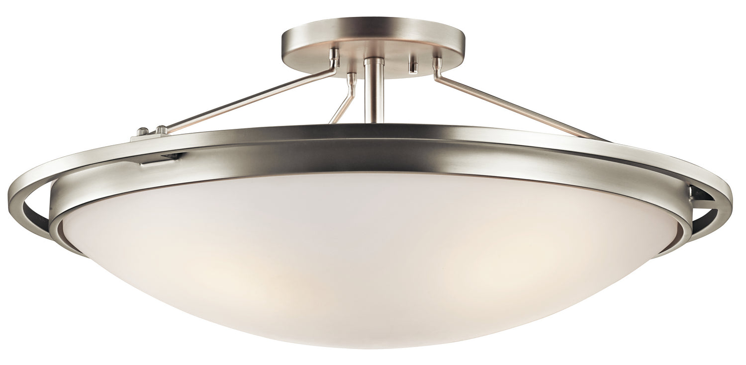 Kichler - 42025NI - Four Light Semi Flush Mount - Brushed Nickel