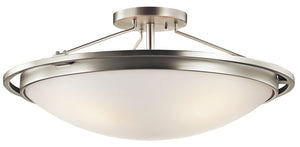 Kichler - 42025NI - Four Light Semi Flush Mount - Brushed Nickel