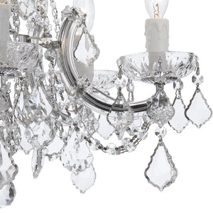 Crystorama - 4476-CH-CL-MWP - Five Light Mini Chandelier - Maria Theresa - Polished Chrome