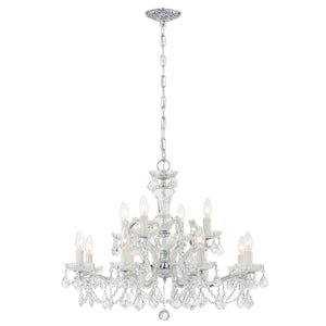 Crystorama - 4479-CH-CL-S - 12 Light Chandelier - Maria Theresa - Polished Chrome