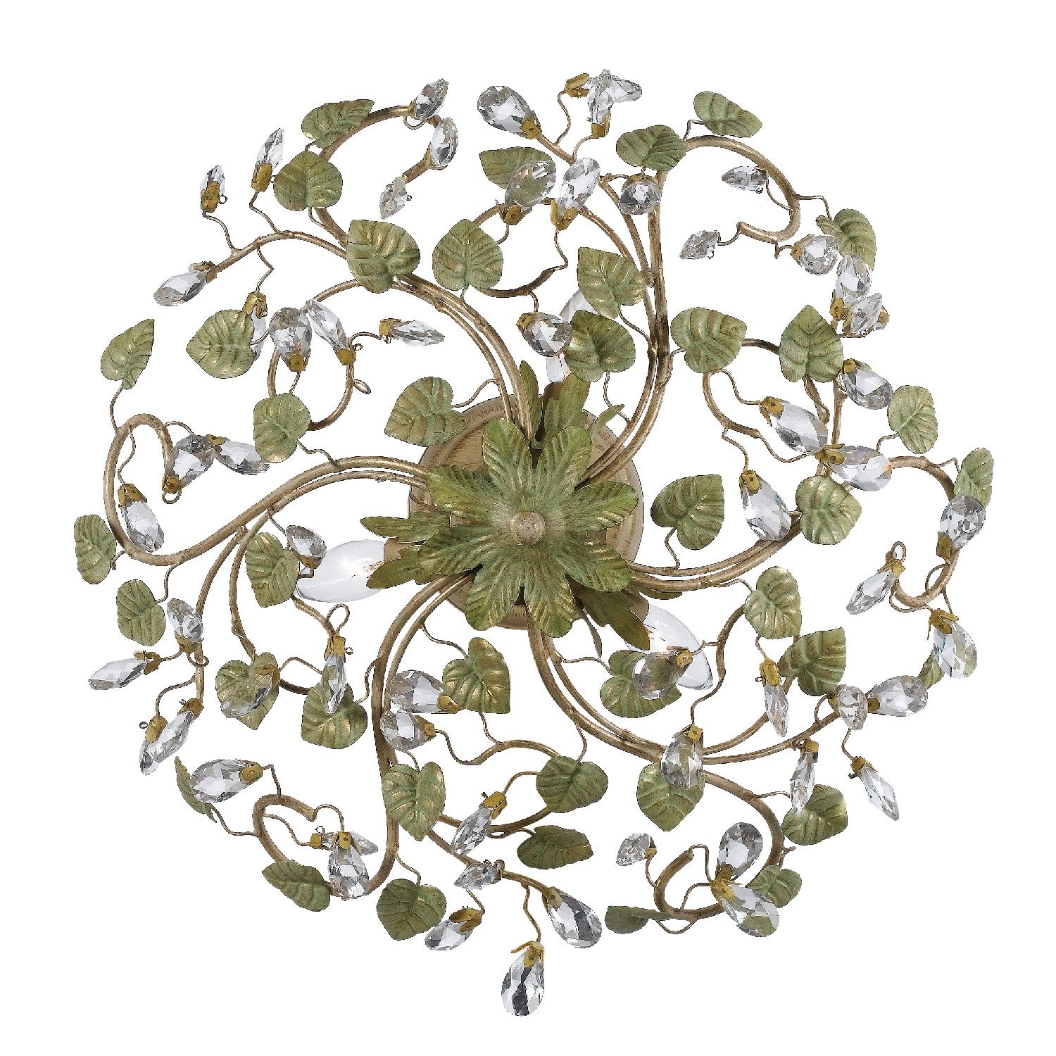 Crystorama - 4840-CT - Five Light Semi Flush Mount - Josie - Champagne Green Tea