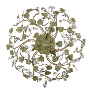 Crystorama - 4840-CT - Five Light Semi Flush Mount - Josie - Champagne Green Tea