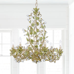 Crystorama - 4846-CT - Six Light Chandelier - Josie - Champagne Green Tea