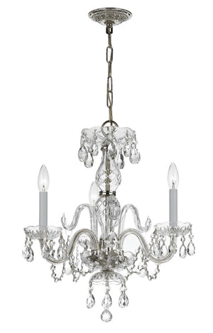 Crystorama - 5044-CH-CL-MWP - Three Light Mini Chandelier - Traditional Crystal - Polished Chrome