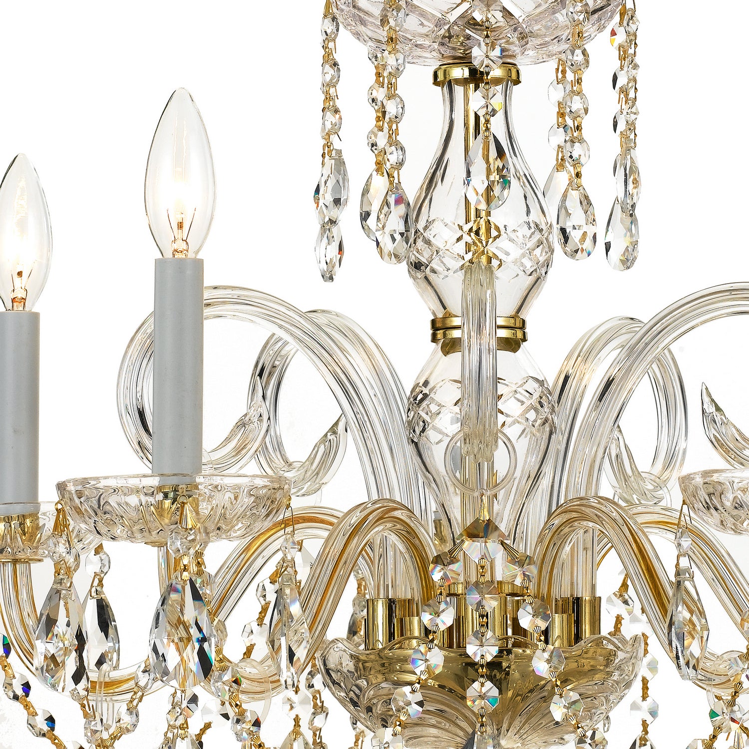 Crystorama - 1005-PB-CL-MWP - Five Light Chandelier - Traditional Crystal - Polished Brass