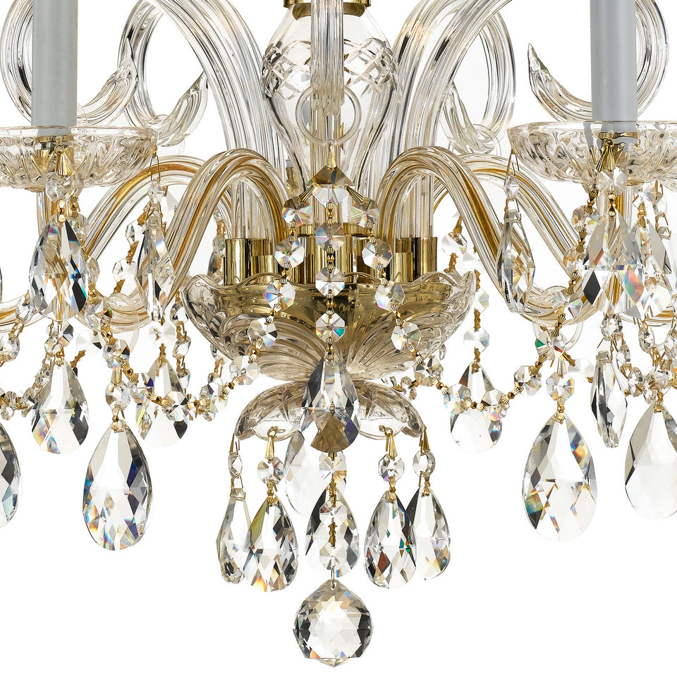 Crystorama - 1005-PB-CL-S - Five Light Chandelier - Traditional Crystal - Polished Brass