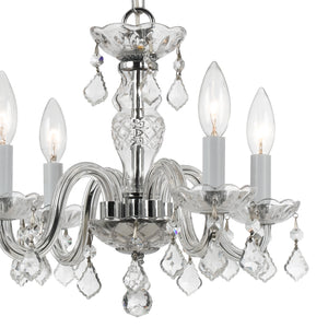 Crystorama - 1064-CH-CL-SAQ - Four Light Mini Chandelier - Traditional Crystal - Polished Chrome