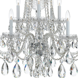 Crystorama - 1110-CH-CL-MWP - Ten Light Chandelier - Traditional Crystal - Polished Chrome