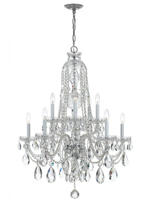 Crystorama - 1110-CH-CL-MWP - Ten Light Chandelier - Traditional Crystal - Polished Chrome