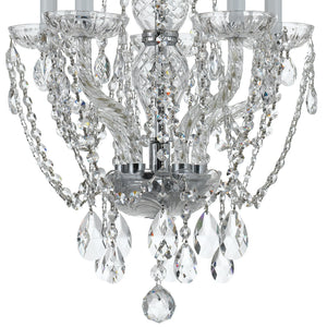 Crystorama - 1129-CH-CL-MWP - Five Light Mini Chandelier - Traditional Crystal - Polished Chrome