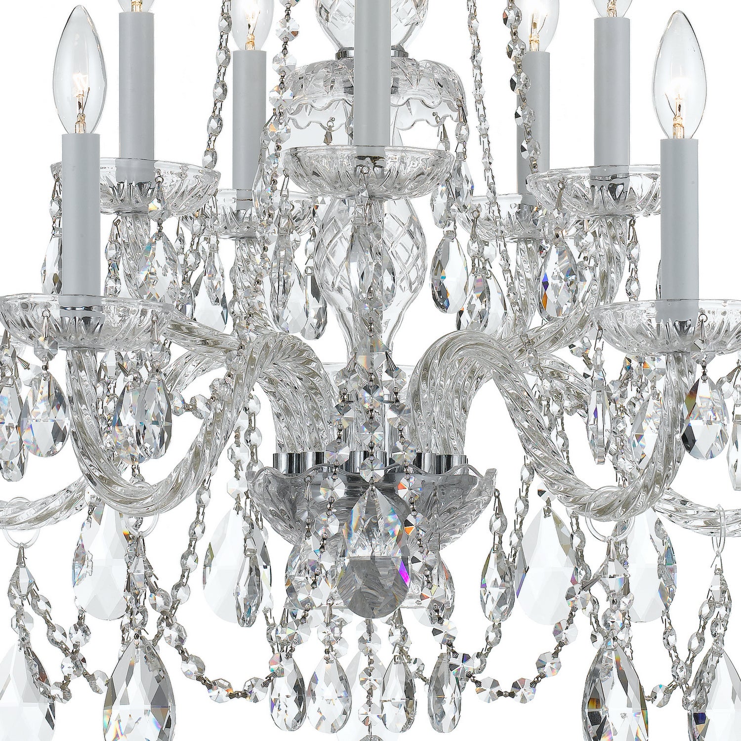 Crystorama - 1130-CH-CL-MWP - Ten Light Chandelier - Traditional Crystal - Polished Chrome