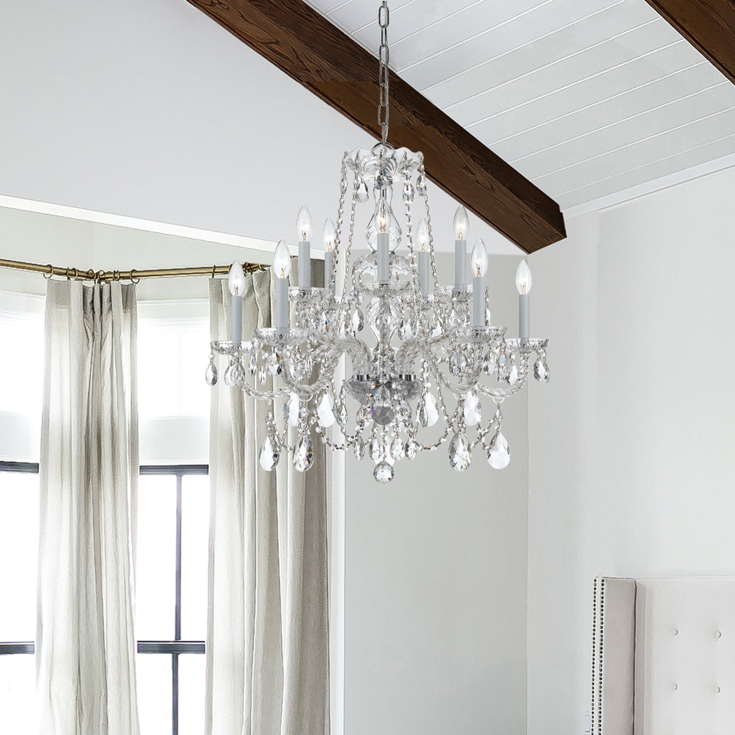 Crystorama - 1130-CH-CL-S - Ten Light Chandelier - Traditional Crystal - Polished Chrome