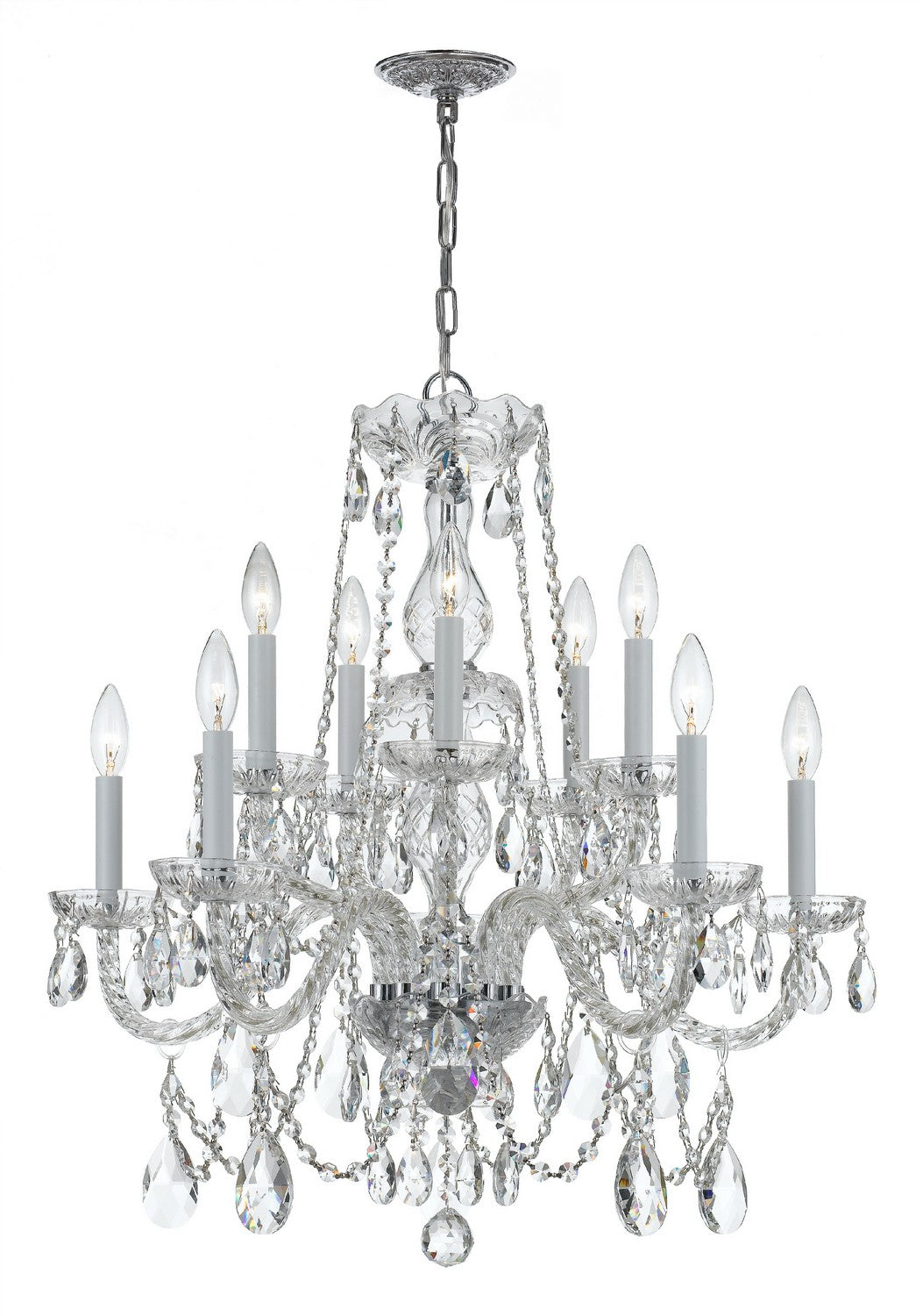 Crystorama - 1130-CH-CL-S - Ten Light Chandelier - Traditional Crystal - Polished Chrome