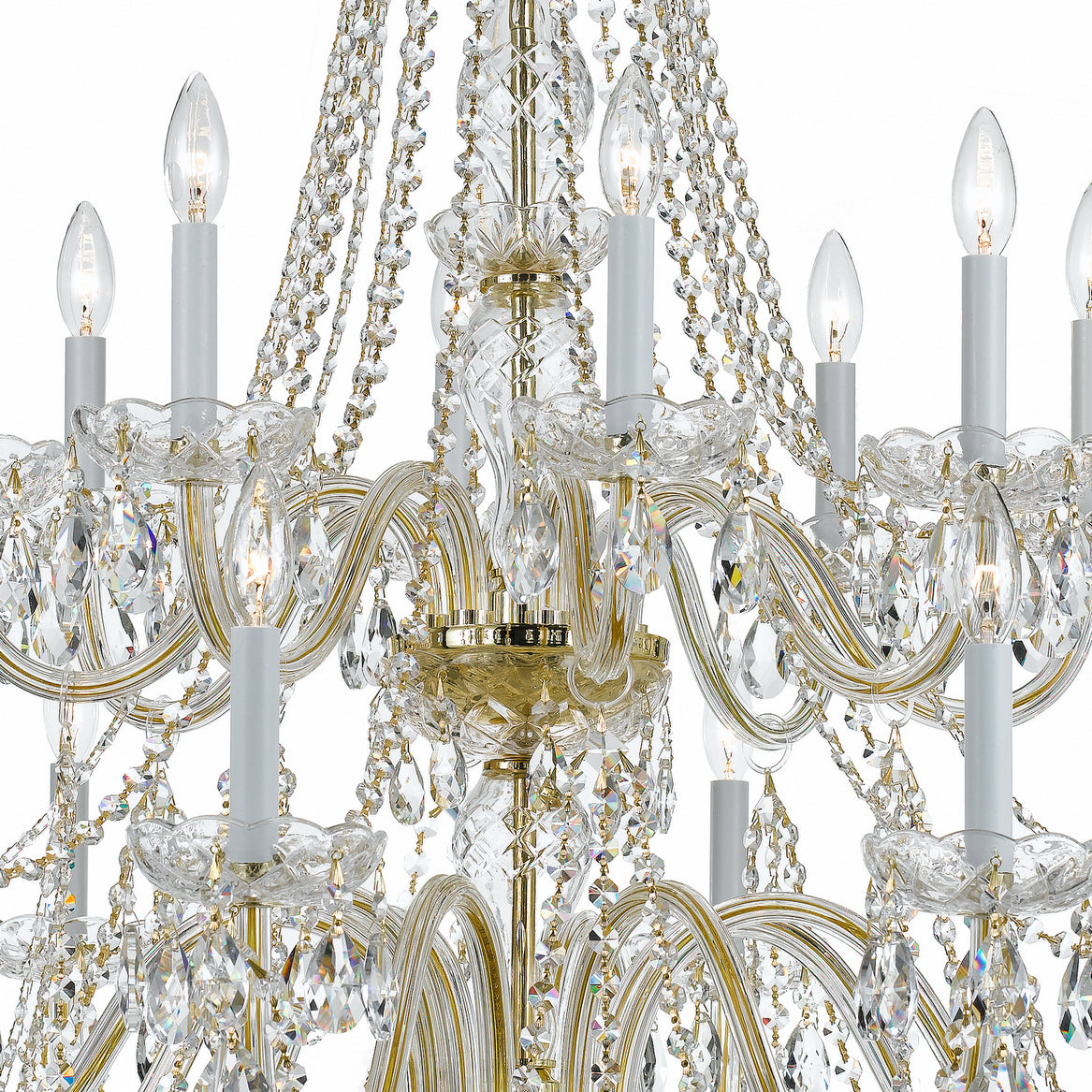 Crystorama - 1139-PB-CL-S - 16 Light Chandelier - Traditional Crystal - Polished Brass