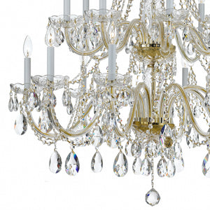 Crystorama - 1139-PB-CL-S - 16 Light Chandelier - Traditional Crystal - Polished Brass