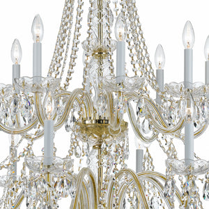 Crystorama - 1139-PB-CL-SAQ - 16 Light Chandelier - Traditional Crystal - Polished Brass