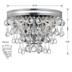 Crystorama - 132-CH - Two Light Wall Sconce - Calypso - Polished Chrome