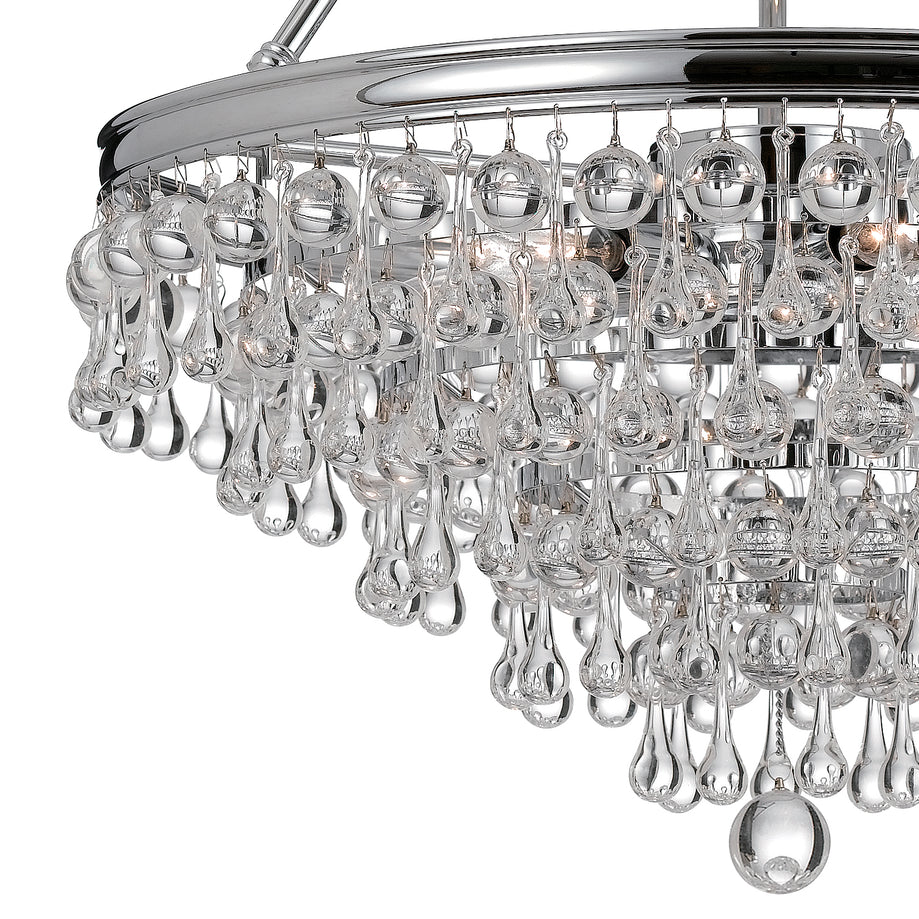 Crystorama - 136-CH - Six Light Chandelier - Calypso - Polished Chrome