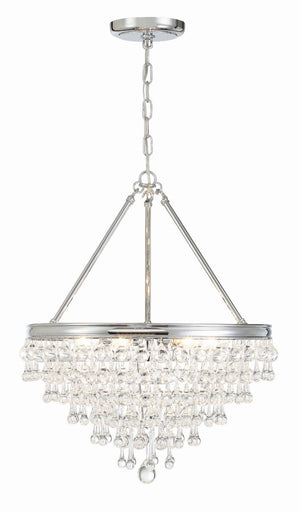 Crystorama - 136-CH - Six Light Chandelier - Calypso - Polished Chrome