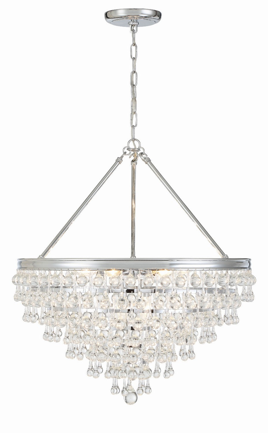 Crystorama - 137-CH - Eight Light Chandelier - Calypso - Polished Chrome