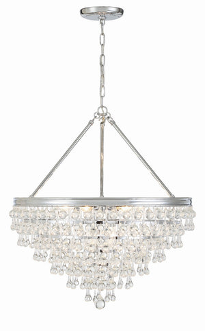 Crystorama - 137-CH - Eight Light Chandelier - Calypso - Polished Chrome