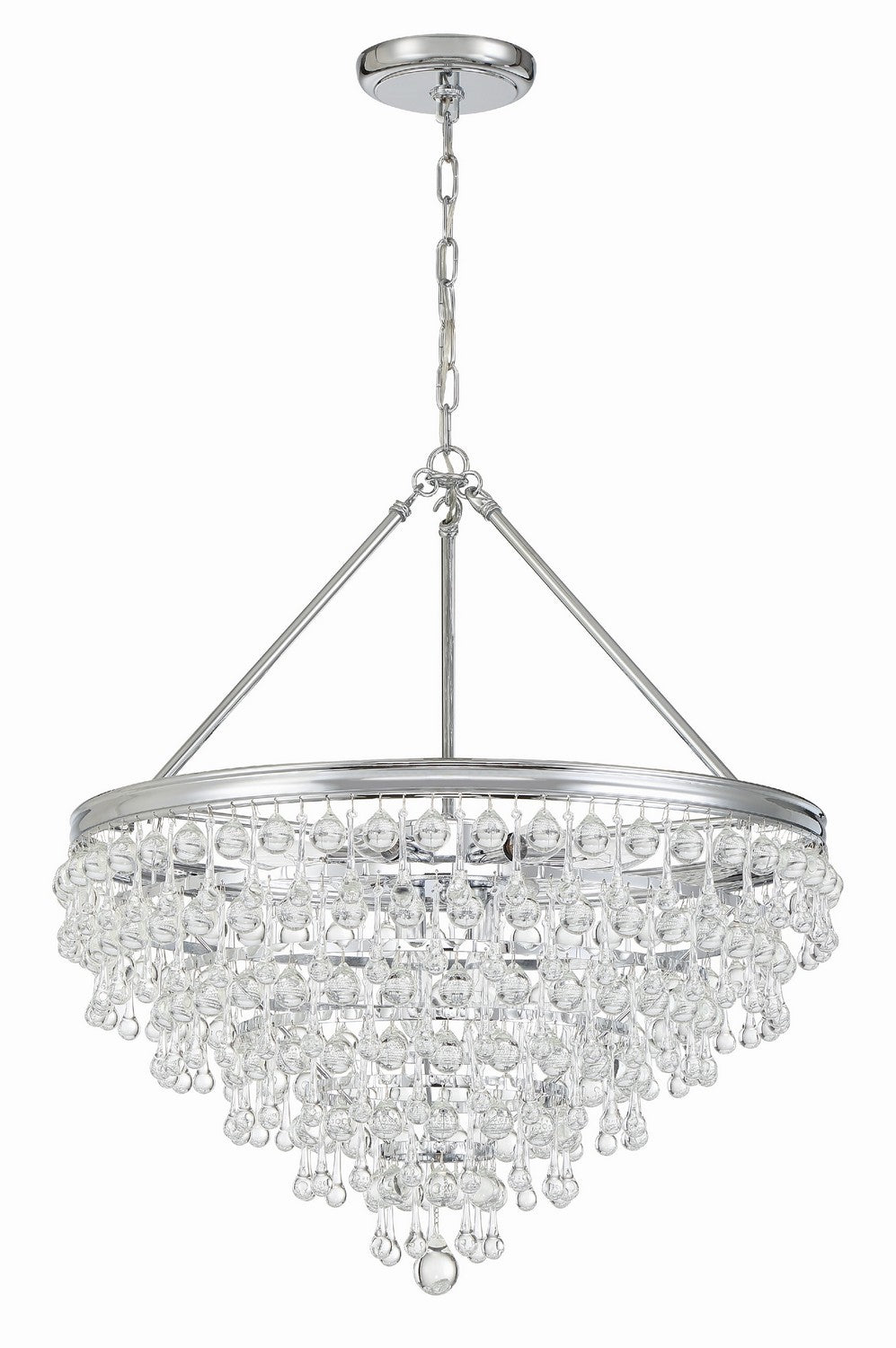 Crystorama - 137-CH - Eight Light Chandelier - Calypso - Polished Chrome