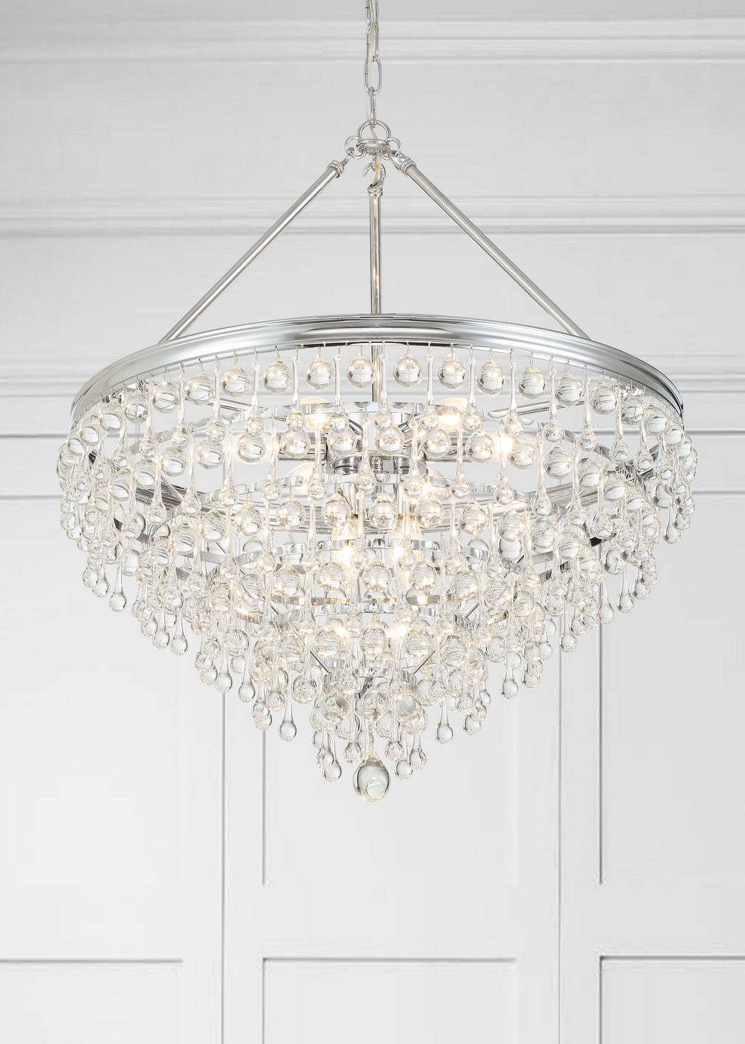 Crystorama - 137-CH - Eight Light Chandelier - Calypso - Polished Chrome