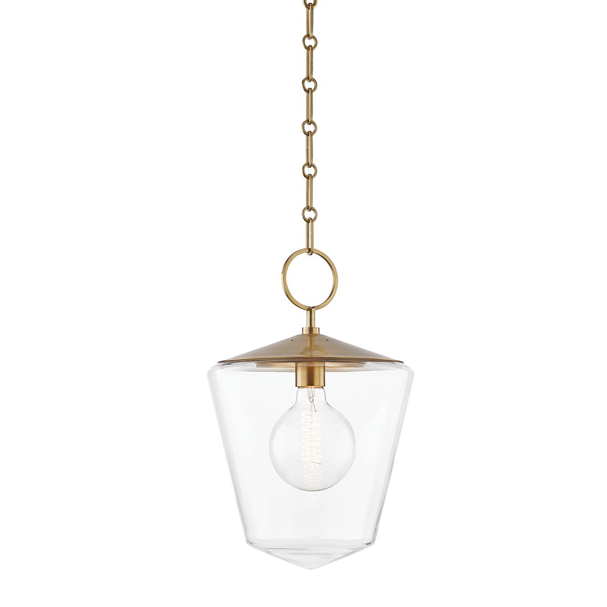 Hudson Valley - 8312-AGB - One Light Pendant - Greene - Aged Brass