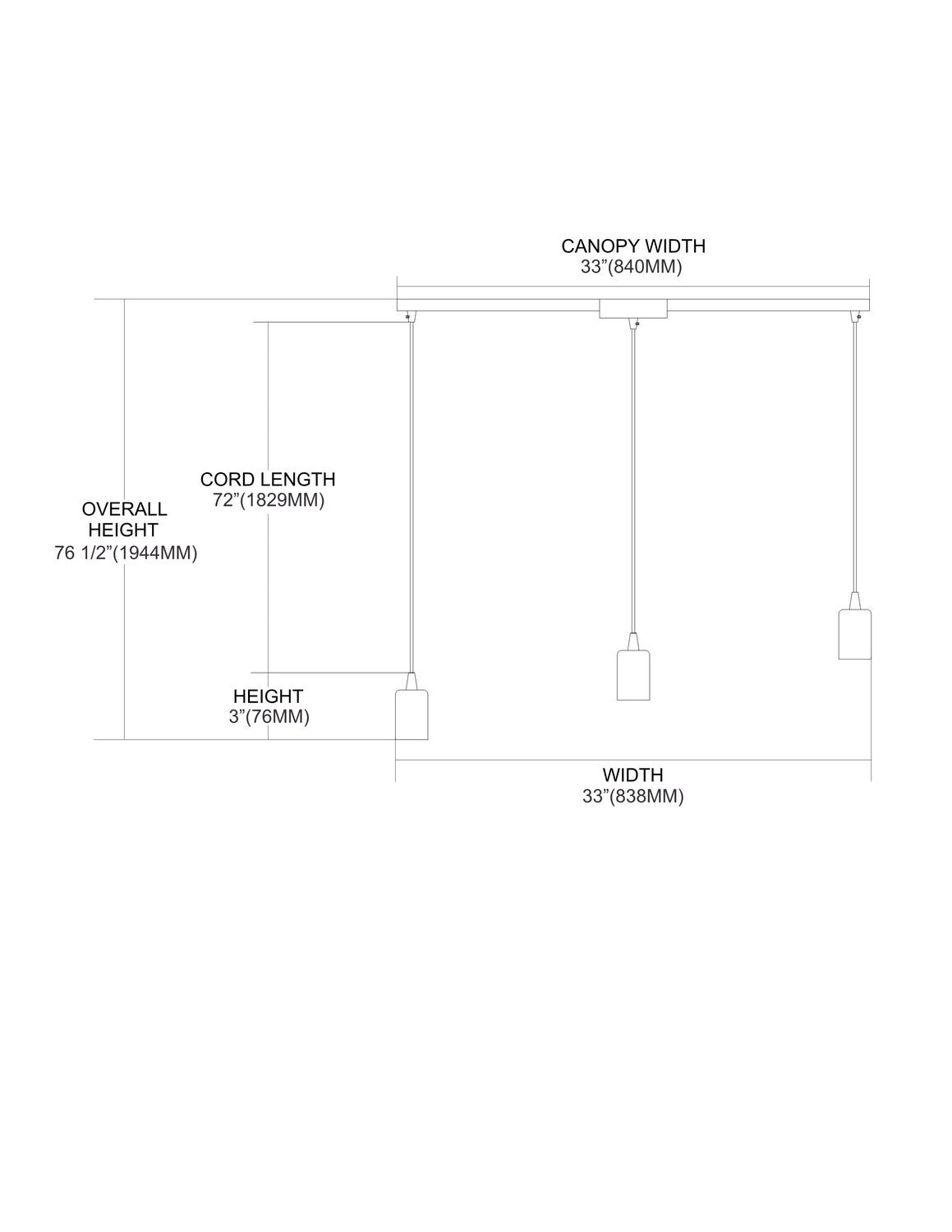 ELK Home - 60046-3L - Three Light Pendant - Menlow Park - Oil Rubbed Bronze