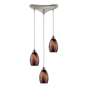 ELK Home - 31133/3RCK - Three Light Pendant - Formations - Satin Nickel