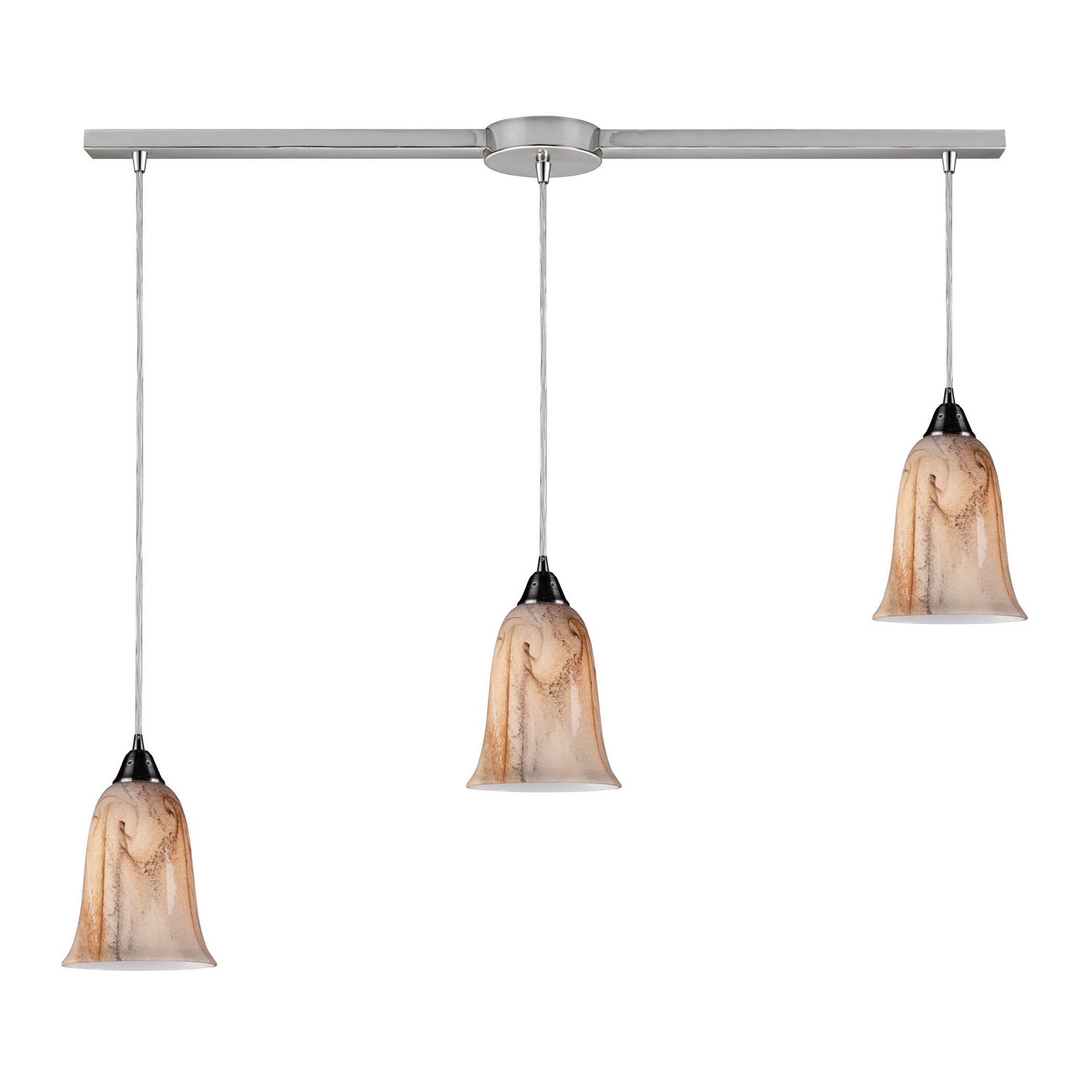 ELK Home - 31138/3L - Three Light Pendant - Granite - Satin Nickel