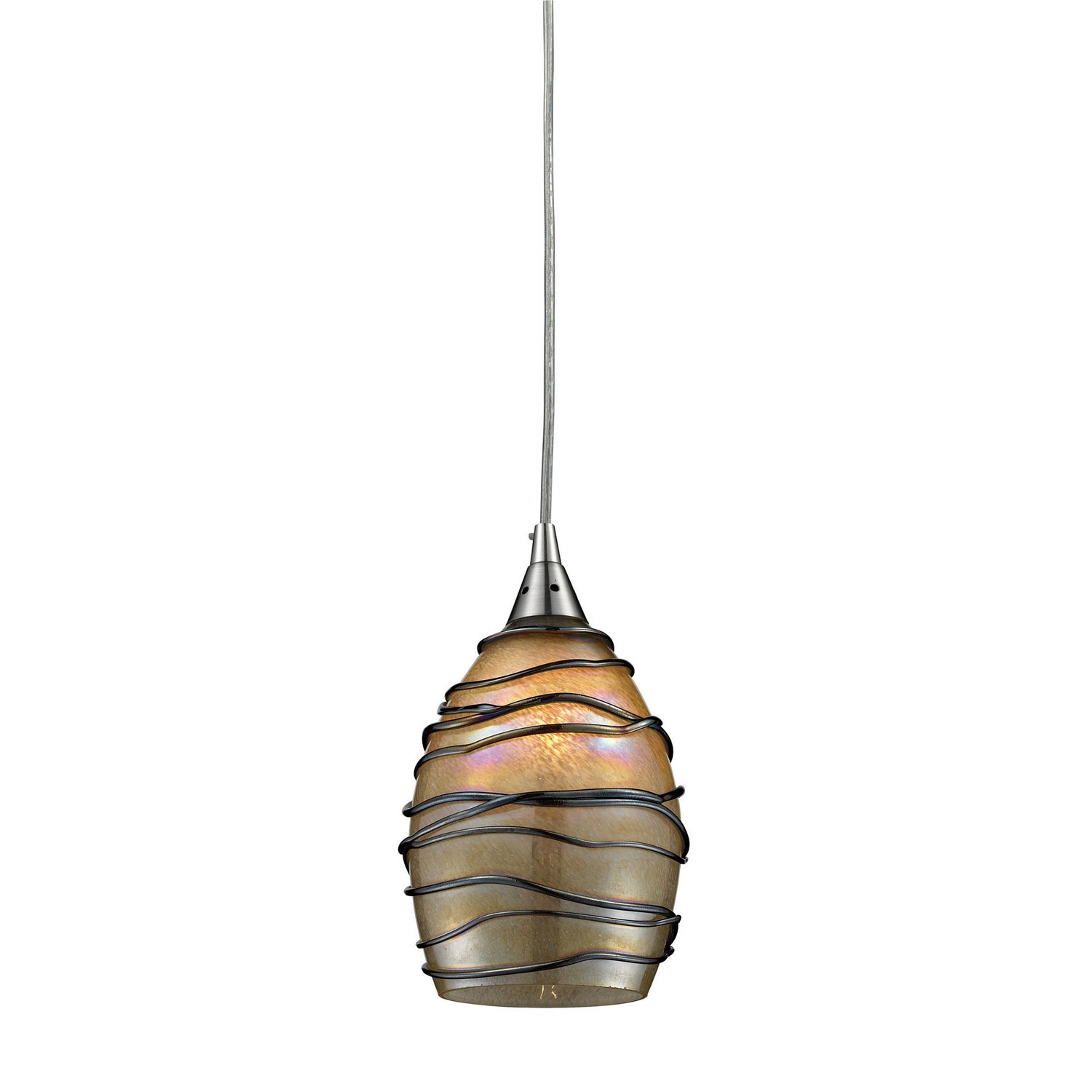 ELK Home - 31142/1 - One Light Mini Pendant - Vines - Satin Nickel