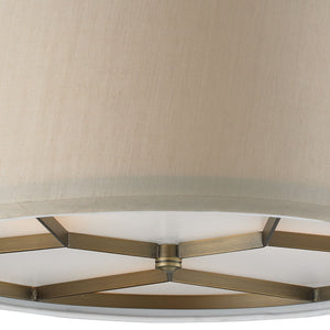 ELK Home - 31262/3 - Three Light Semi Flush Mount - Baxter - Brushed Antique Brass