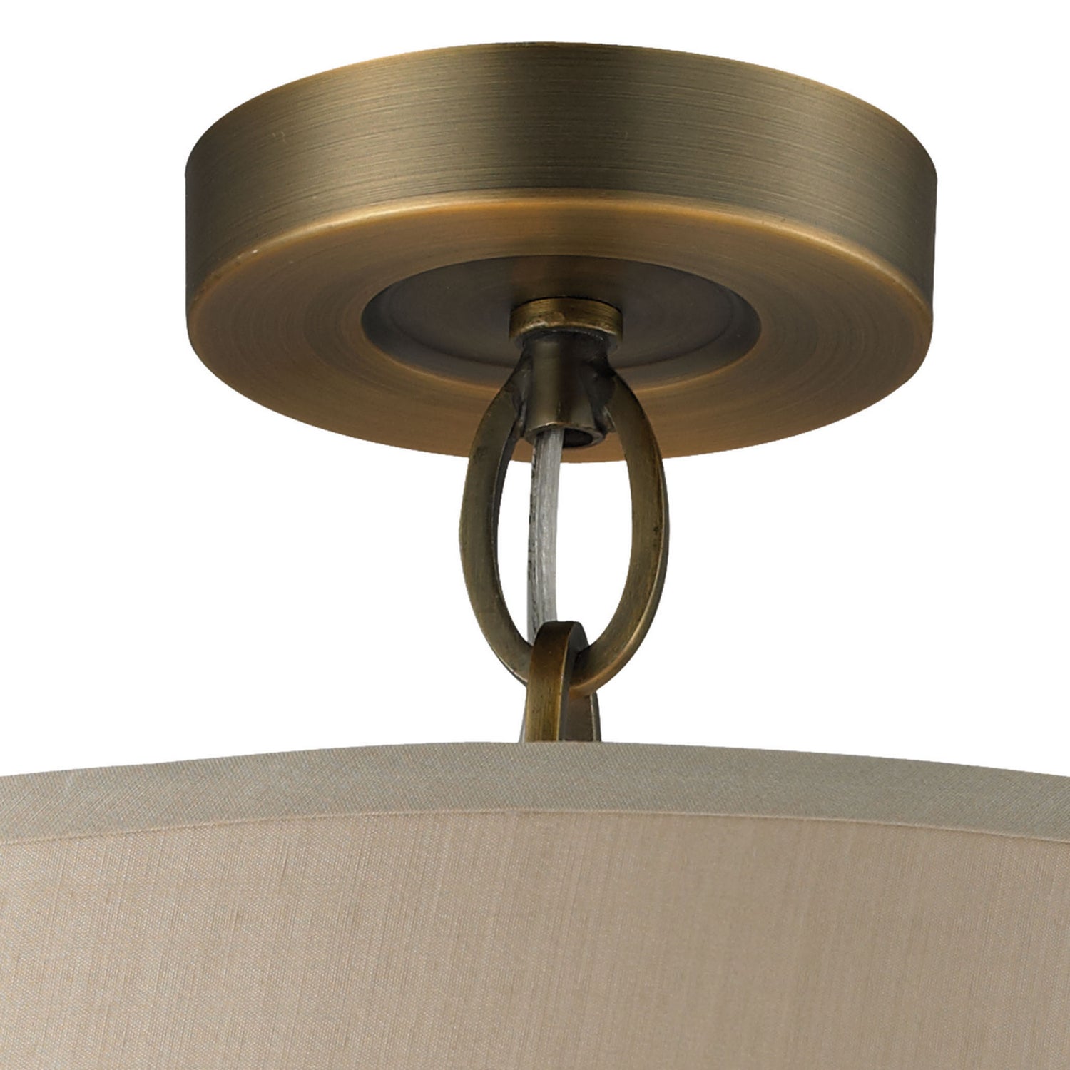 ELK Home - 31262/3 - Three Light Semi Flush Mount - Baxter - Brushed Antique Brass