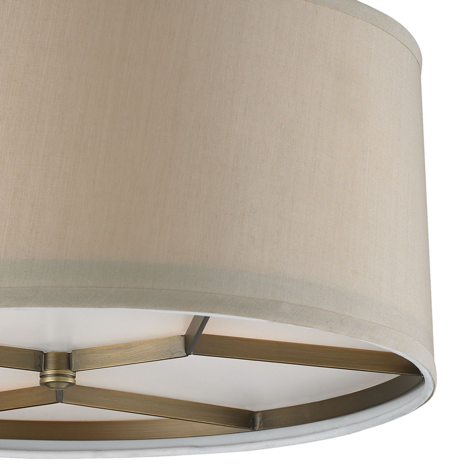 ELK Home - 31262/3 - Three Light Semi Flush Mount - Baxter - Brushed Antique Brass