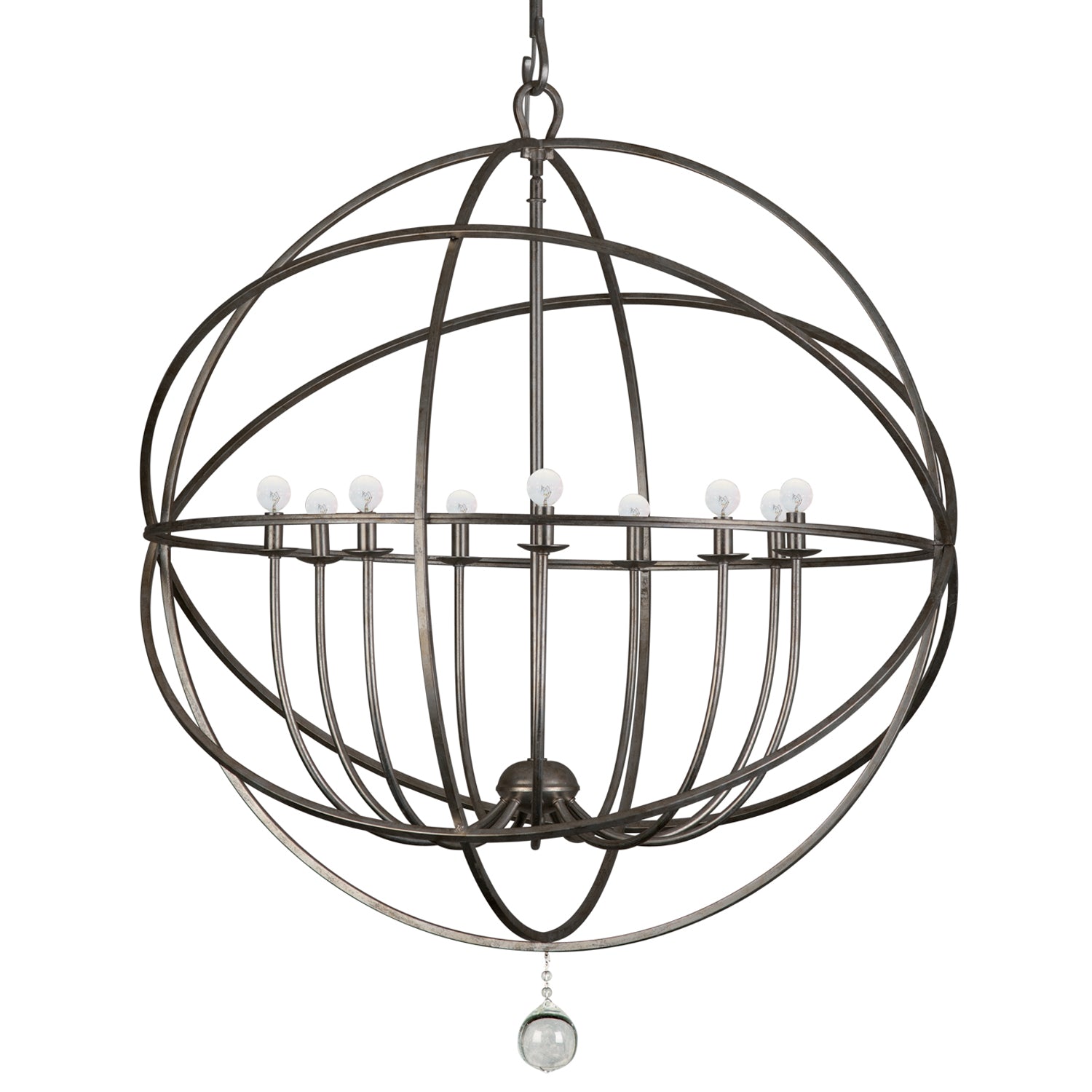 Crystorama - 9229-EB - Nine Light Chandelier - Solaris - English Bronze